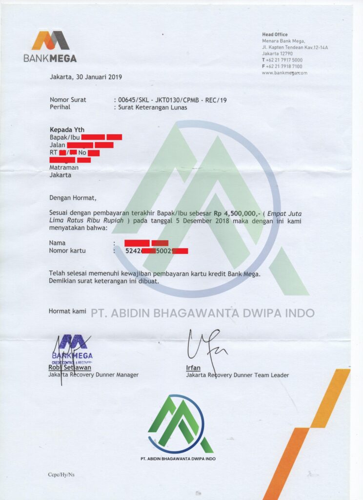 Jasa Tutup Kartu Kredti & KTA