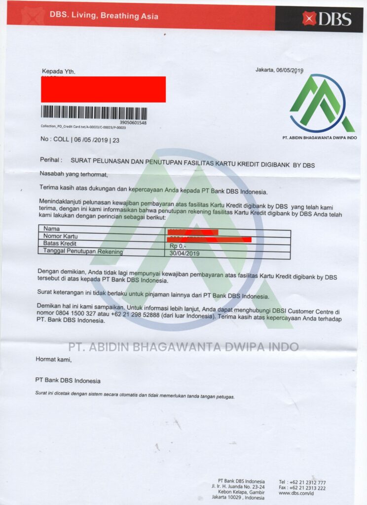 Jasa Tutup Kartu Kredti & KTA