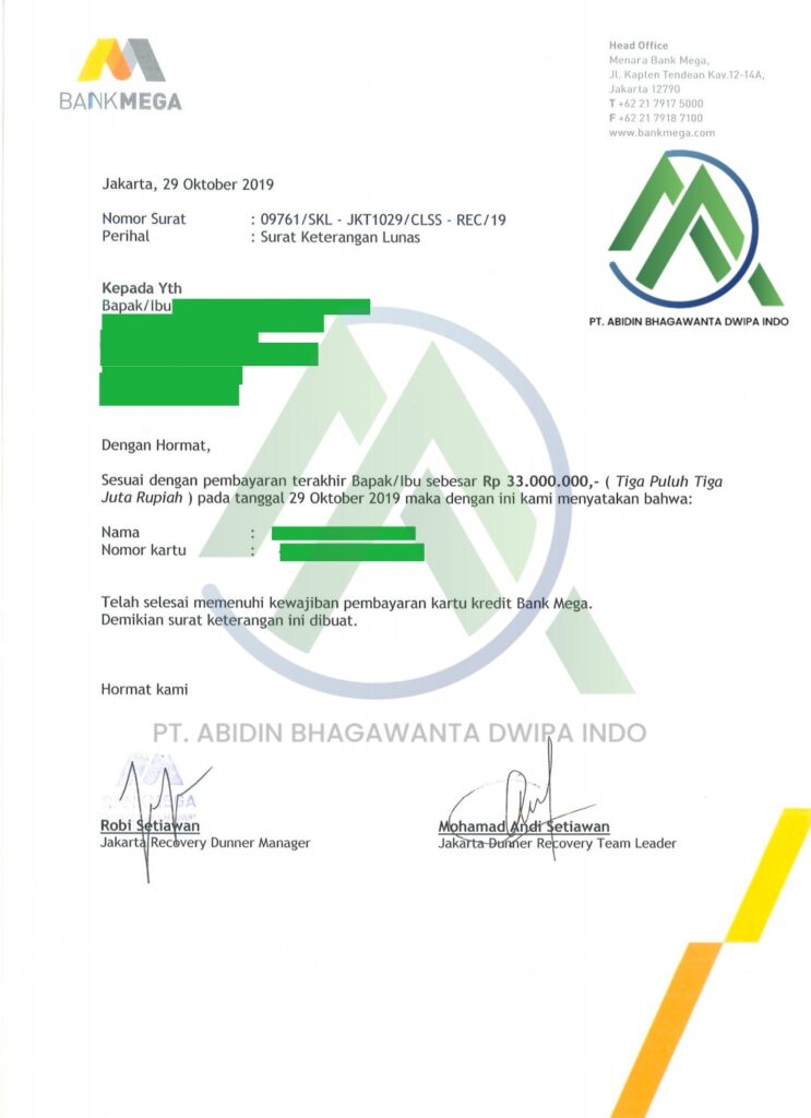 Jasa Tutup Kartu Kredti & KTA