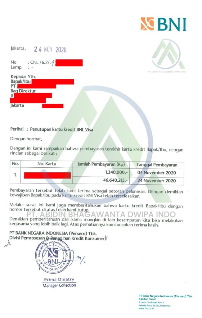 Jasa Tutup Kartu Kredti & KTA
