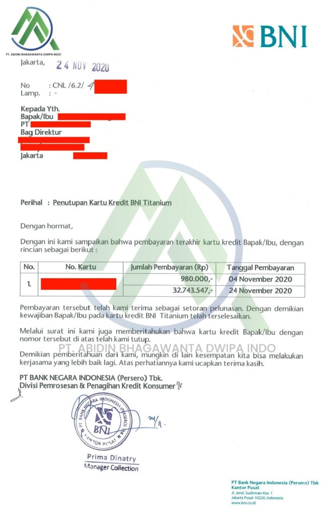 Jasa Tutup Kartu Kredti & KTA