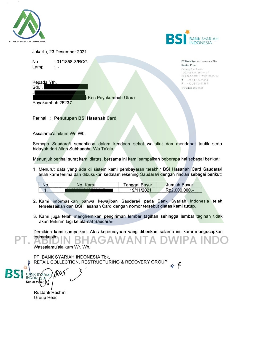 jasa tutup kartu kredit