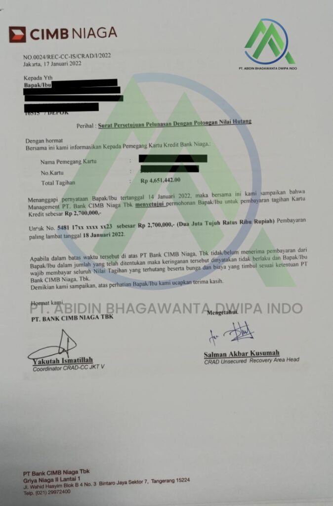 Jasa Tutup Kartu Kredti & KTA