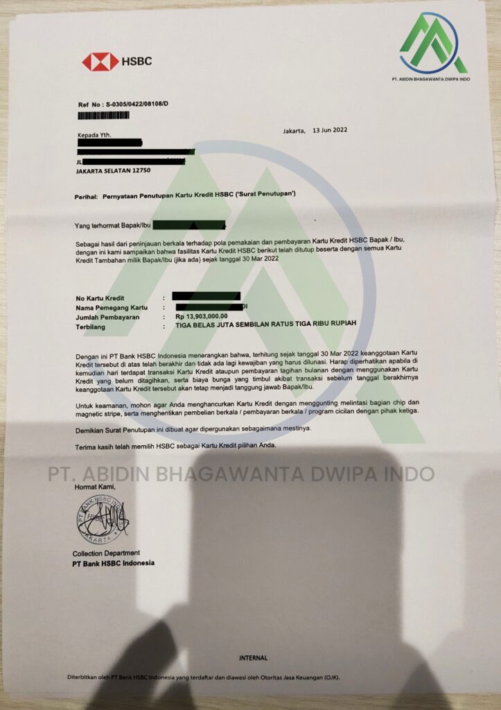 Jasa Tutup Kartu Kredti & KTA