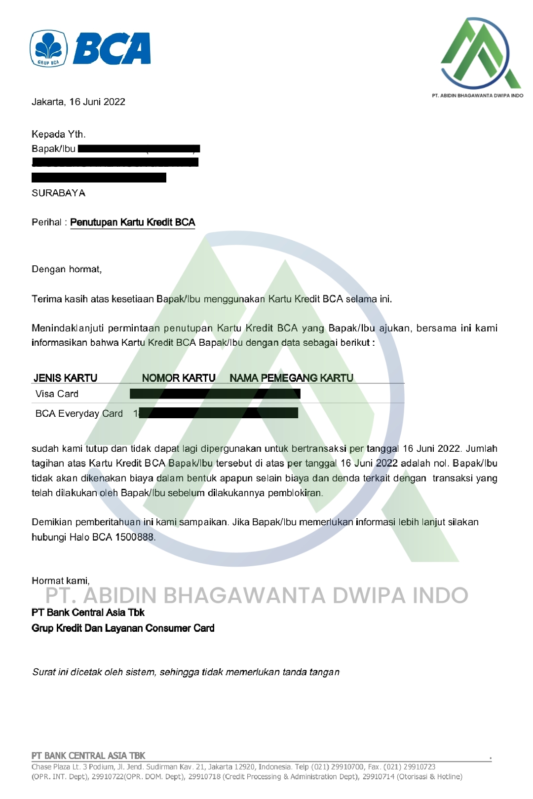 jasa tutup kartu kredit