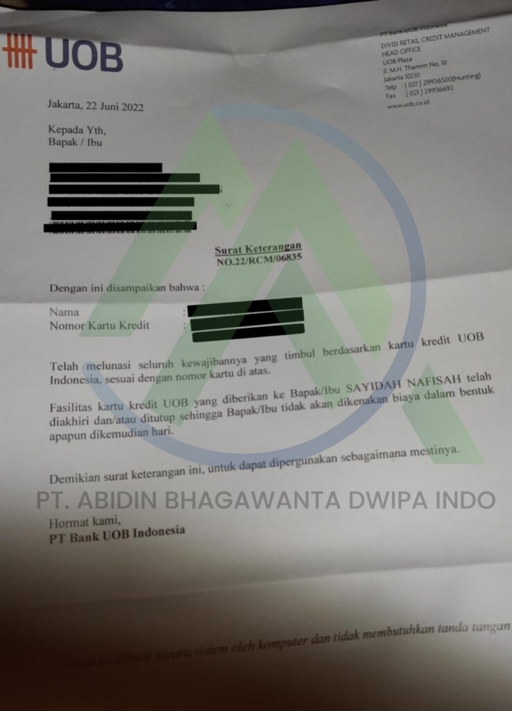 Jasa Tutup Kartu Kredti & KTA