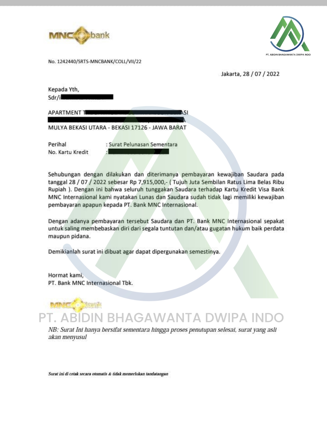 jasa tutup kartu kredit