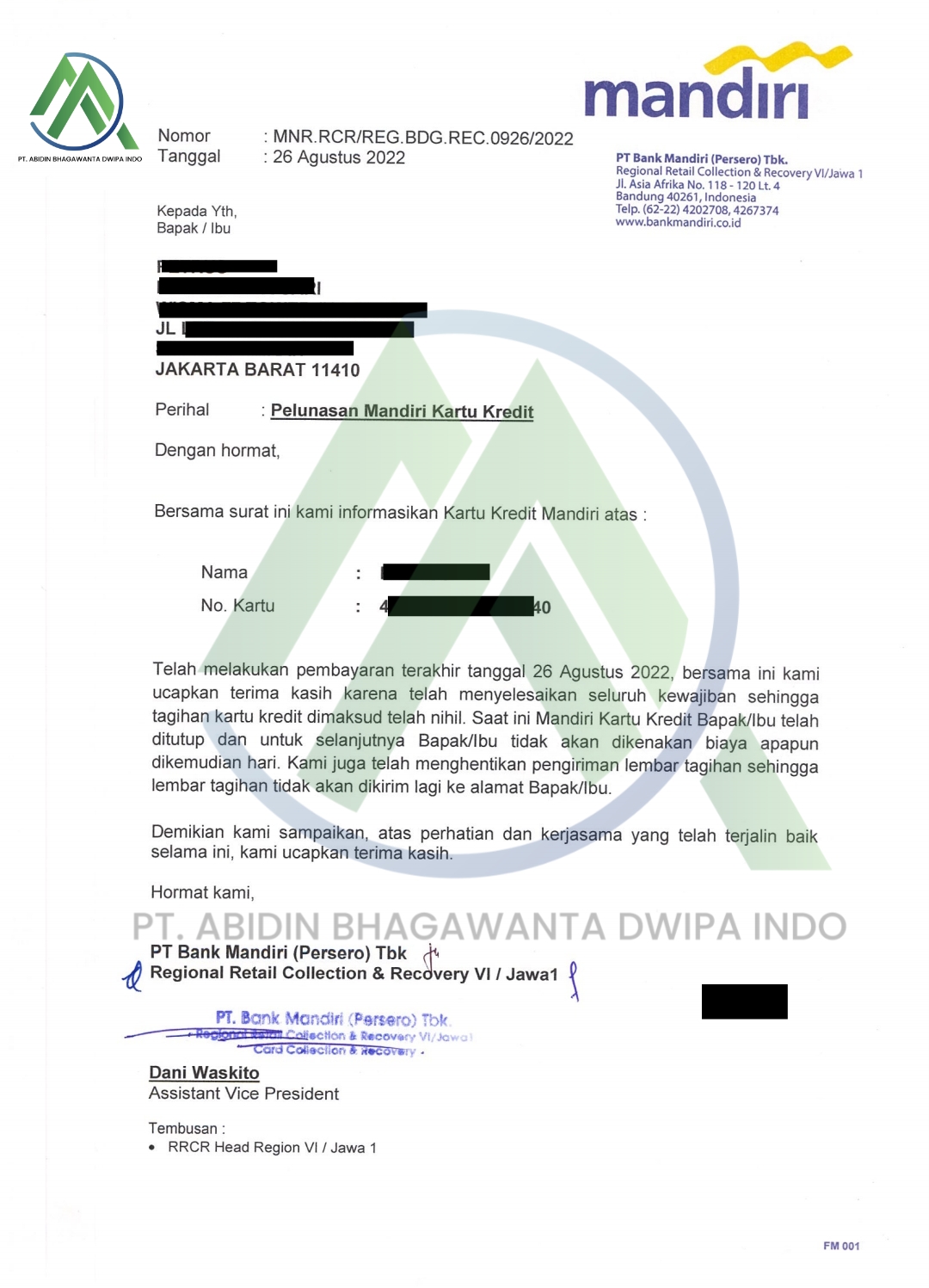 jasa tutup kartu kredit