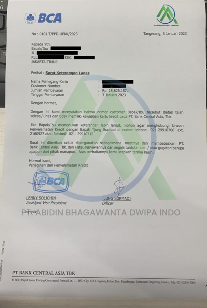Jasa Tutup Kartu Kredti & KTA