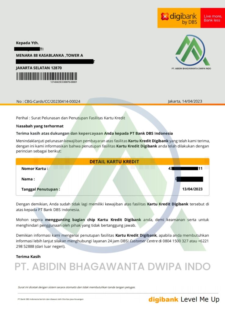 Jasa Tutup Kartu Kredit
