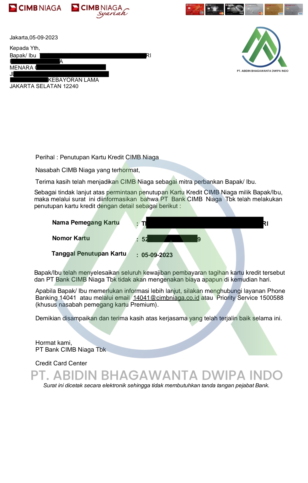 jasa tutup kartu kredit