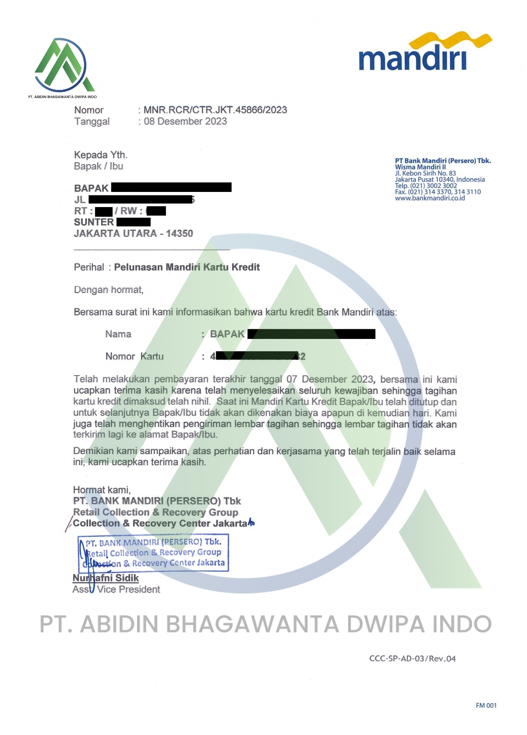 jasa tutup kartu kredit